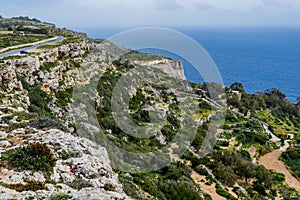 Dingli Cliffs and Mediterranean Sea, Malta