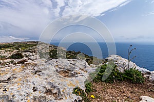 Dingli Cliffs and Mediterranean Sea, Malta