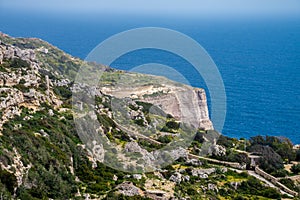 Dingli Cliffs and Mediterranean Sea, Malta