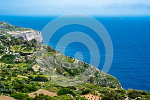 Dingli Cliffs and Mediterranean Sea, Malta