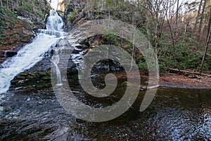 Dingmans Falls at Delaware Water Gap National Recreation Area in early winter