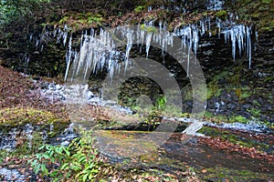 Dingmans Falls at Delaware Water Gap National Recreation Area in early winter