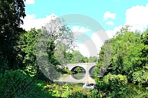 dinham bridge over river Teme in Ludlow in England