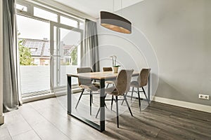 Dining area in comfortable living room