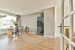 Dining area in comfortable living room