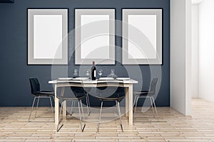 Dining area with banners