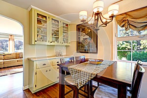 Dining area in old house