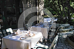 Dining area of restaurant