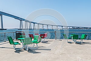 Dining Area on Viewing Pier at Cesar Chavez Park photo