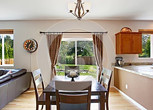 Dining area with walkout patio