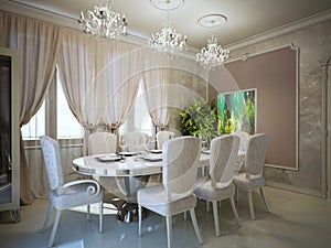 Dining in art deco trend