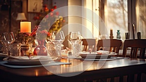 dining blurred interior of house