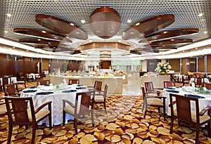 Dining hall in hotel