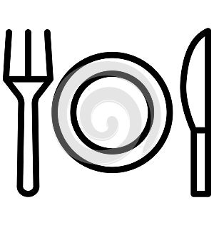 Dining Isolated Vector icon which can be easily modified or edit