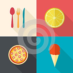 Dining items and food icons