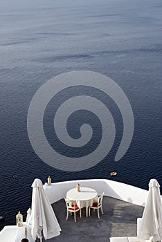 Dining over sea luxury