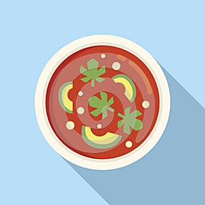 Dining repast cook cream icon flat vector. Savory repast photo