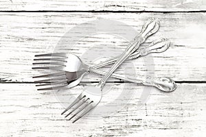 Dining retro silver forks