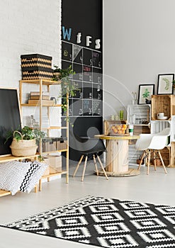 Dining room in apartment