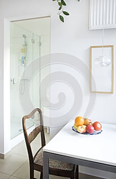 Dining room and bathroom