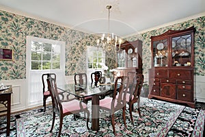 Dining room with buffet