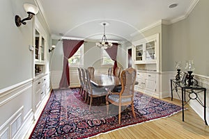 Dining room with built-ins