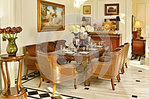Dining room luxury furniture home appliance fitment photo