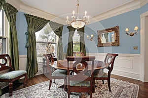 Dining room in luxury home