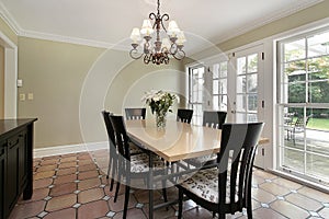 Dining room in luxury home