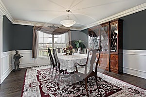 Dining room in luxury home