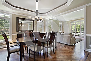 Dining room in luxury home