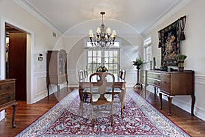 Dining room in luxury home