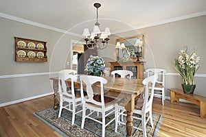 Dining room in luxury home