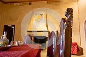 dining room in a medieval castle