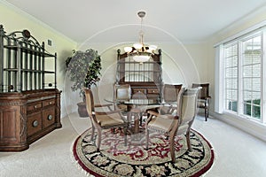 Dining room in suburban home