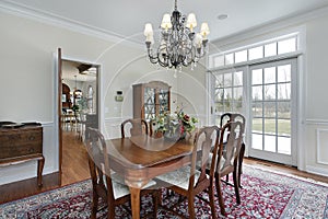 Dining room in suburban home