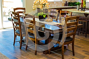 Dining Room Table & Chairs In Kitchen Area