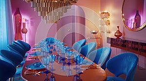 Dining Space with Colorful Elegance photo