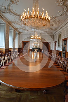 Dining Table in Christainsborg Palace Copenhagen Denmark