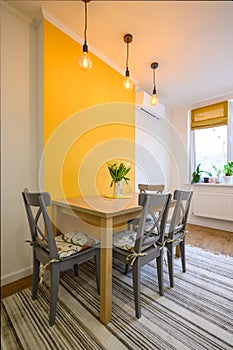 dining table in cozy well designed dining room