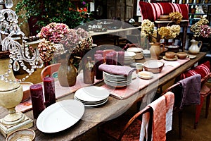 Dining Table with crockery