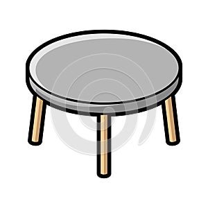 Dining table icon in isometry style. Domestic and office furniture and equipment. photo