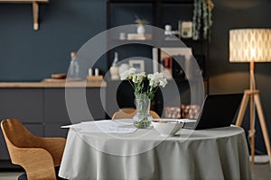 Dining Table In Modern Apartment Interior