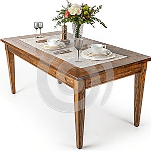 Dining table realistic illustration photo