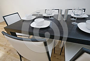 Dining table setup photo