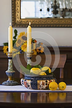 Dining table still life