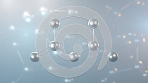 dinitrogen pentoxide molecular structure, 3d model molecule, nitrogen oxide, structural chemical formula view from a microscope