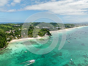 Diniwid Beach in Boracay Island. Philippines.