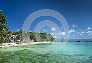 Diniwid beach in tropical paradise boracay philippines