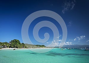 Diniwid resort beach view in tropical paradise boracay island philippines